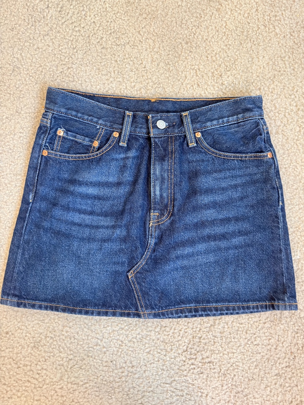 Levi's Dark Blue Denim Mini Skirt